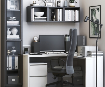Modern Computer Desk And Chair-ID:697936069