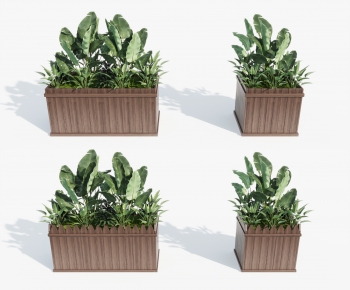 Modern Potted Green Plant-ID:617877965