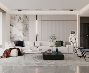 Modern Wabi-sabi Style A Living Room-ID:439578062