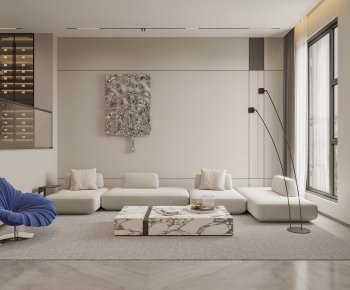Modern Wabi-sabi Style A Living Room-ID:928303963