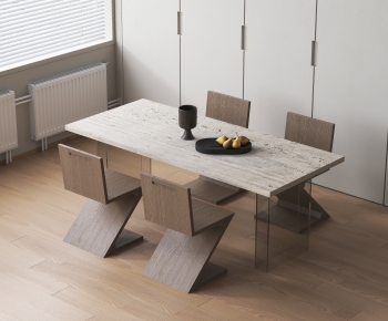 Wabi-sabi Style Dining Table And Chairs-ID:631576061