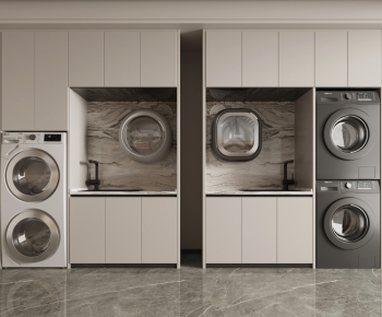 Modern Laundry Cabinet-ID:991215948
