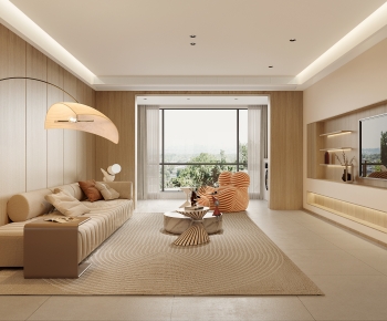 Modern Wabi-sabi Style A Living Room-ID:336297041