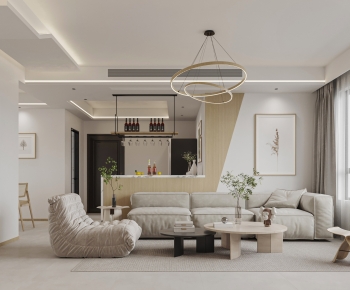 Wabi-sabi Style A Living Room-ID:506809001