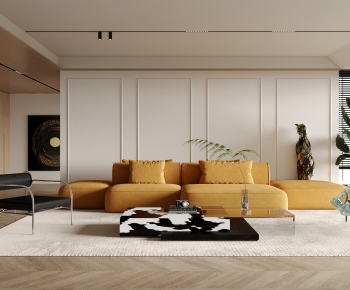 Modern Wabi-sabi Style A Living Room-ID:133934029