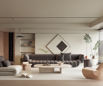 Wabi-sabi Style A Living Room-ID:693186049