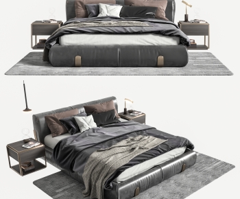Modern Double Bed-ID:892221938