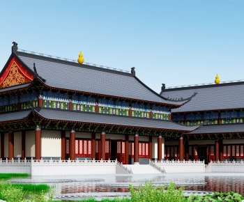 Chinese Style Ancient Architectural Buildings-ID:563213114