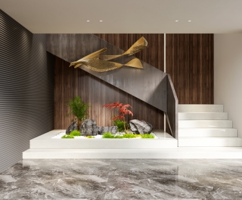 Modern New Chinese Style Stairwell-ID:180029911