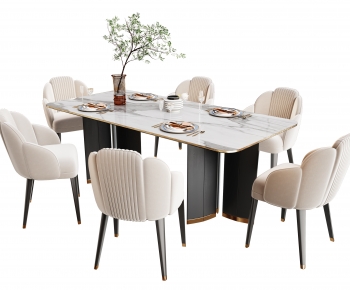 Modern Dining Table And Chairs-ID:750293979