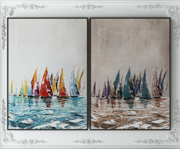 现代帆船抽象挂画-ID:713181026
