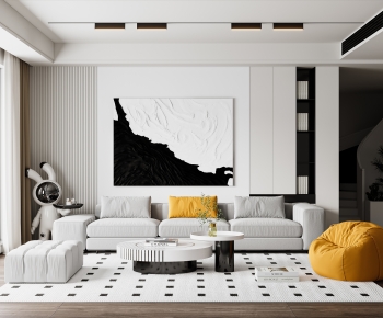 Modern A Living Room-ID:665240378