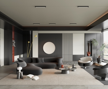 Modern A Living Room-ID:690568924