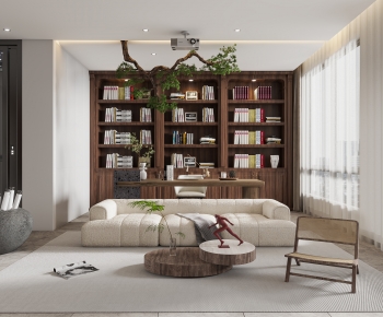 Wabi-sabi Style A Living Room-ID:423226129