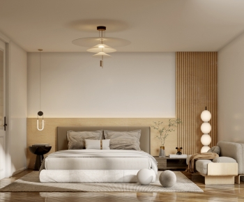 Modern Wabi-sabi Style Bedroom-ID:719377991