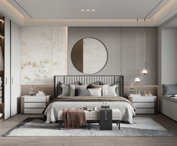 New Chinese Style Bedroom-ID:812489991