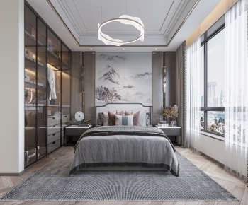 New Chinese Style Bedroom-ID:626907112