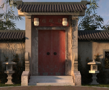 Chinese Style Ancient Architectural Buildings-ID:493031988