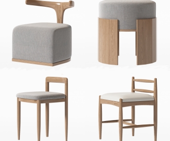 新中式单椅凳子组合-模型ID【1484055】