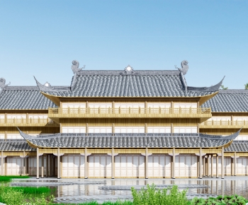 Chinese Style Ancient Architectural Buildings-ID:383177043