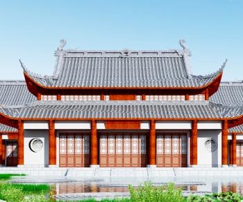 Chinese Style Ancient Architectural Buildings-ID:564461953