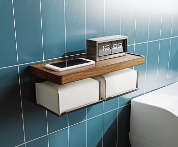 现代纸巾盒，抽纸架，置物架3D模型