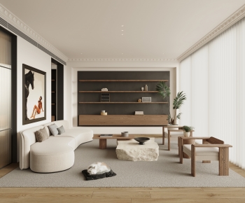 Wabi-sabi Style A Living Room-ID:409092909