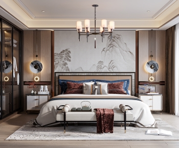 New Chinese Style Bedroom-ID:359800102