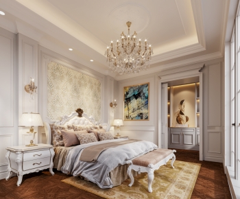Simple European Style Bedroom-ID:600608115