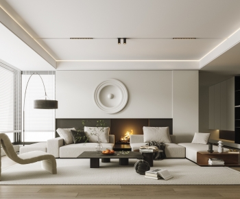 Modern Wabi-sabi Style A Living Room-ID:781374938