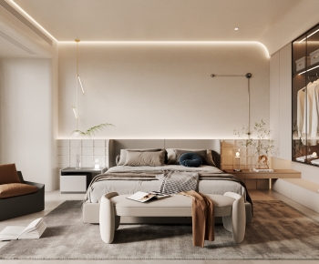 Modern Wabi-sabi Style Bedroom-ID:424338106