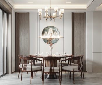 New Chinese Style Dining Room-ID:284630063