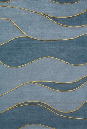 现代风格浅蓝色水纹图案地毯贴图-ID:4000658