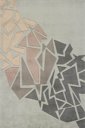现代抽象几何图案地毯-ID:4001003