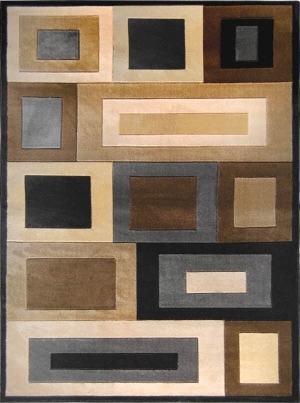 现代抽象几何图案地毯-ID:4001146