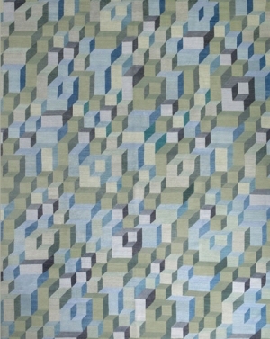 现代抽象几何图案地毯-ID:4001149