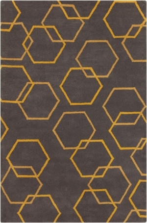 现代风格灰色几何六边形图案地毯贴图-ID:4001157