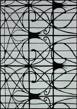 现代抽象几何图案地毯-ID:4001217
