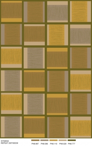 现代抽象几何图案地毯-ID:4001237