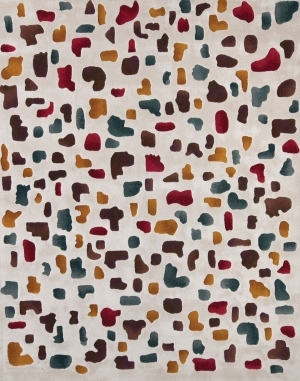 现代抽象几何图案地毯-ID:4001252