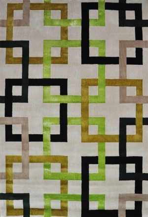 现代抽象几何图案地毯-ID:4001504