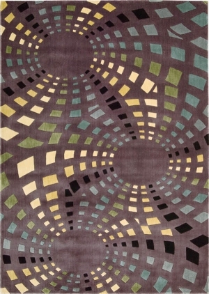 现代抽象几何图案地毯-ID:4001551