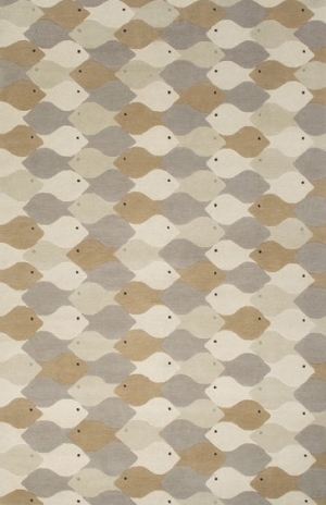 现代抽象几何图案地毯-ID:4001601