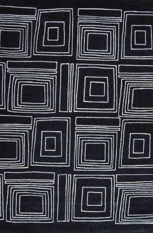 现代抽象几何图案地毯-ID:4001823