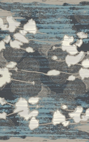 现代风格灰蓝色抽线云图案地毯贴图-ID:4003079