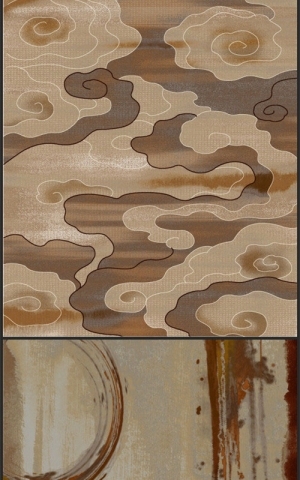 A10新中式风格地毯 水墨融合东方元素 贴图 软装设计方案素材资料-淘宝网-ID:4005018