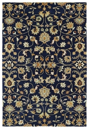 美式风格深蓝色传统花纹地毯贴图-ID:4005731