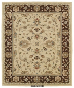 美式风格米黄色传统花纹地毯贴图-ID:4006738