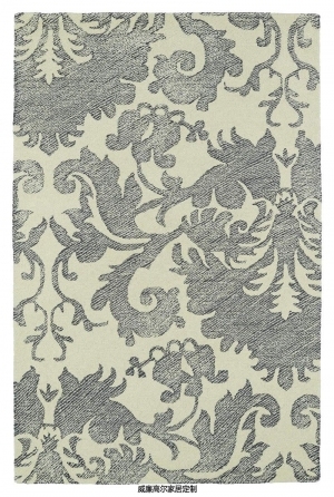 新中式风格灰黑色花纹地毯贴图-ID:4007004