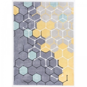 北欧风格蜂巢六角图案地毯贴图-ID:4007423